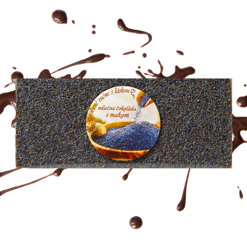 Mliečna maková čokoláda s modrým makom