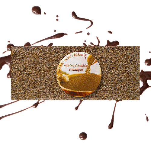 Mliečna maková čokoláda s hnedým makom