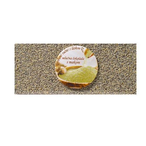 Mliečna maková čokoláda s bielym makom